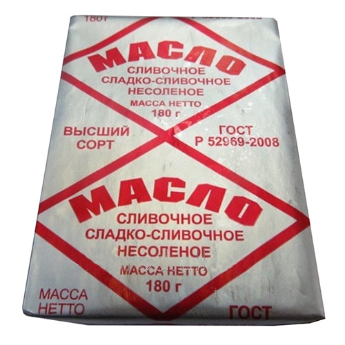 Масло сладкосливочное 82,5 % 180 гр.